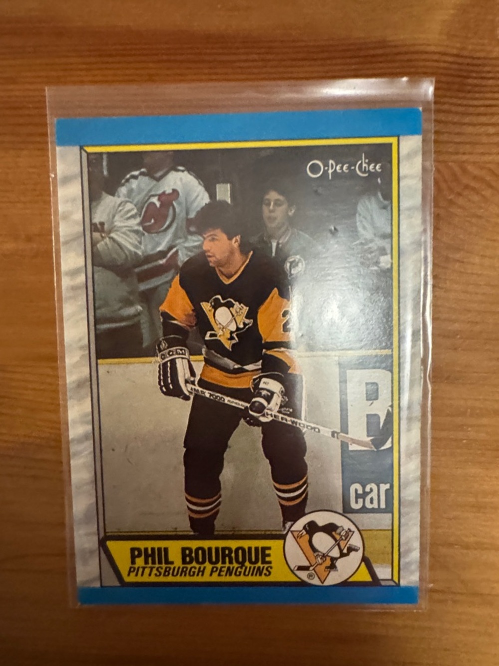 Phil Bourque Pittsburgh Penguins O-Pee-Chee Hockey Card - Black & Gold